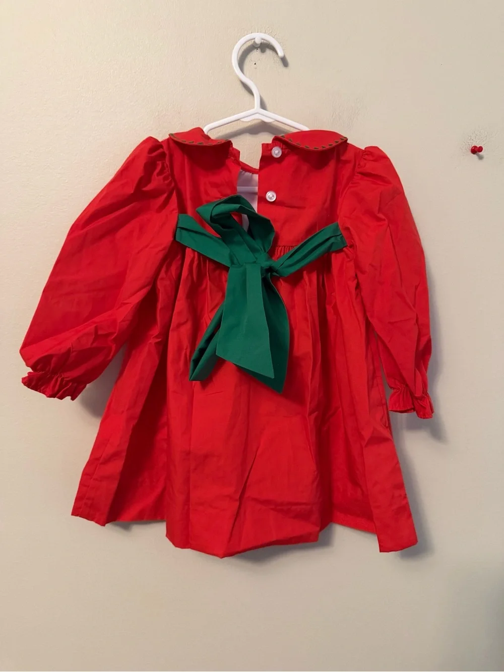 The Beaufort Bonnet Company Red Smocked Wreath Dress